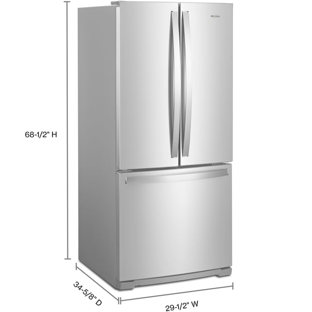 Whirlpool 19.68 cu.ft. Bottom-Freezer Refrigerator