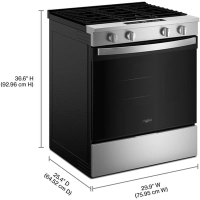 Whirlpool 30 inch Single Oven Gas Range