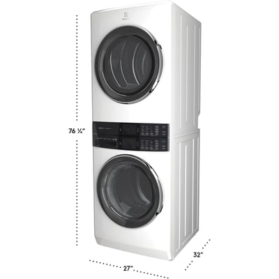 Electrolux Laundry Tower™ 5.2 cu.ft. Front Load Washer and 8 cu.ft. Electric Dryer Laundry Center