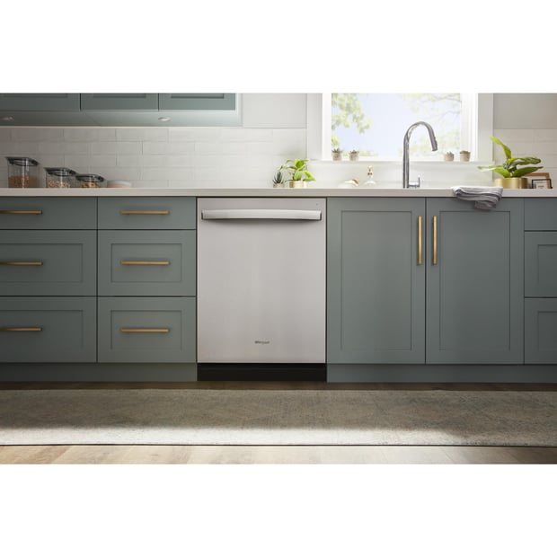 Whirlpool 4 Cycle Dishwasher with Hidden Controls