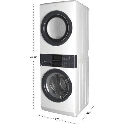 Electrolux Laundry Tower™ 5.1 cu.ft. Front Load Washer and 8 cu.ft. Electric Dryer Laundry Center