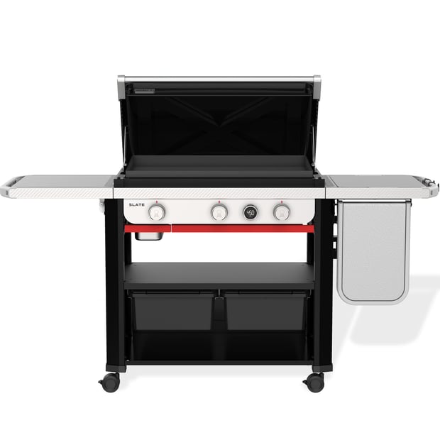 Weber Slate Freestanding 3 Burner Liquid Propane Griddle with Extendable Side Table