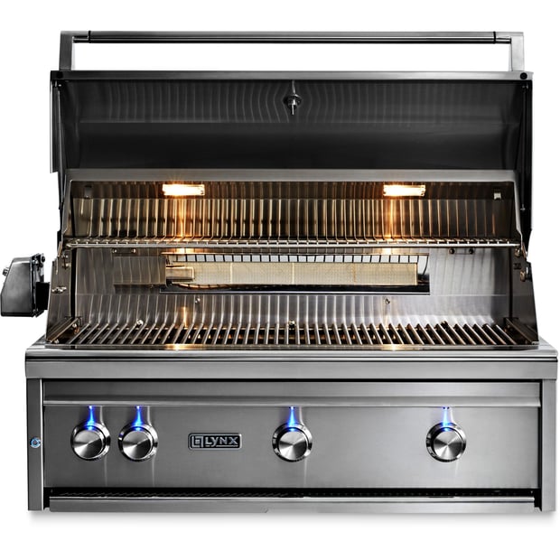 Lynx Professional Built-in 4 Burner Natural Gas BBQ Grill with Trident Infrared Burners and Rotisserie