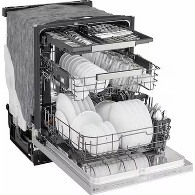 LG 24 inch 46 dBA Dishwasher with Hidden Controls and Third Rack