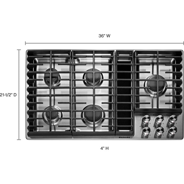 KitchenAid 36 inch Downdraft Gas Cooktop