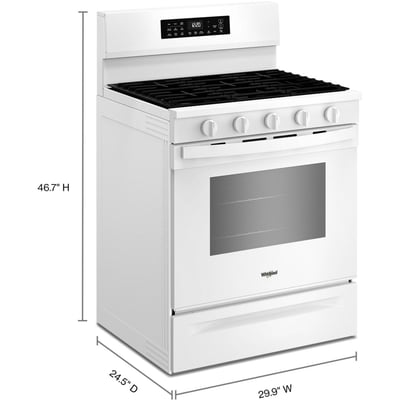 Whirlpool 30 inch Single Oven Gas Range 