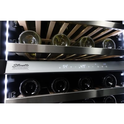 Silhouette Freestanding or Built-in 24 inch 5.3 cu.ft. Wine Cooler