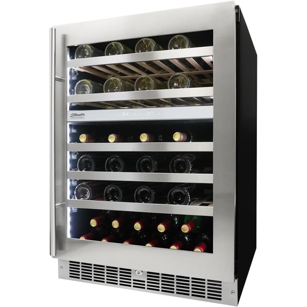 Silhouette Freestanding or Built-in 24 inch 5.3 cu.ft. Wine Cooler