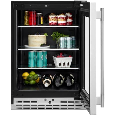 KitchenAid Freestanding or Built-in 24 inch 5.2 cu.ft Compact Bar Refrigerator