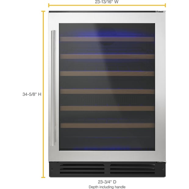 Whirlpool Freestanding or Built-in 24 inch 5.7 cu.ft. Wine Cooler
