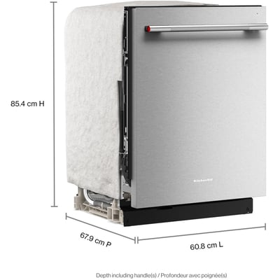 KitchenAid 5 Cycle Dishwasher with Hidden Controls