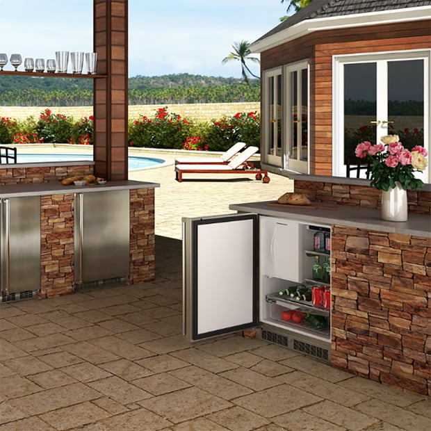 Marvel Outdoor Built-in 24 inch 4.9 cu.ft. Compact Bar Refrigerator
MORF224-SS31A