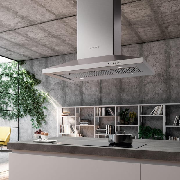 Faber 36 inch 600 CFM Island Hoodfan