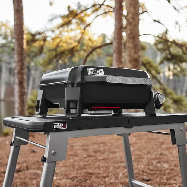 Weber Slate Portable 1 Burner Liquid Propane Tabletop BBQ Griddle