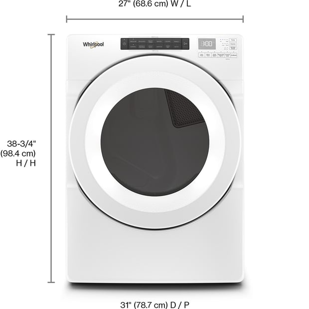 Whirlpool 7.4 cu.ft. Stackable Vented Gas Dryer