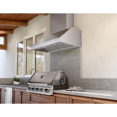 Zephyr 48 inch 1200 CFM Wall-Mount Chimney Ventilation Hoodfan