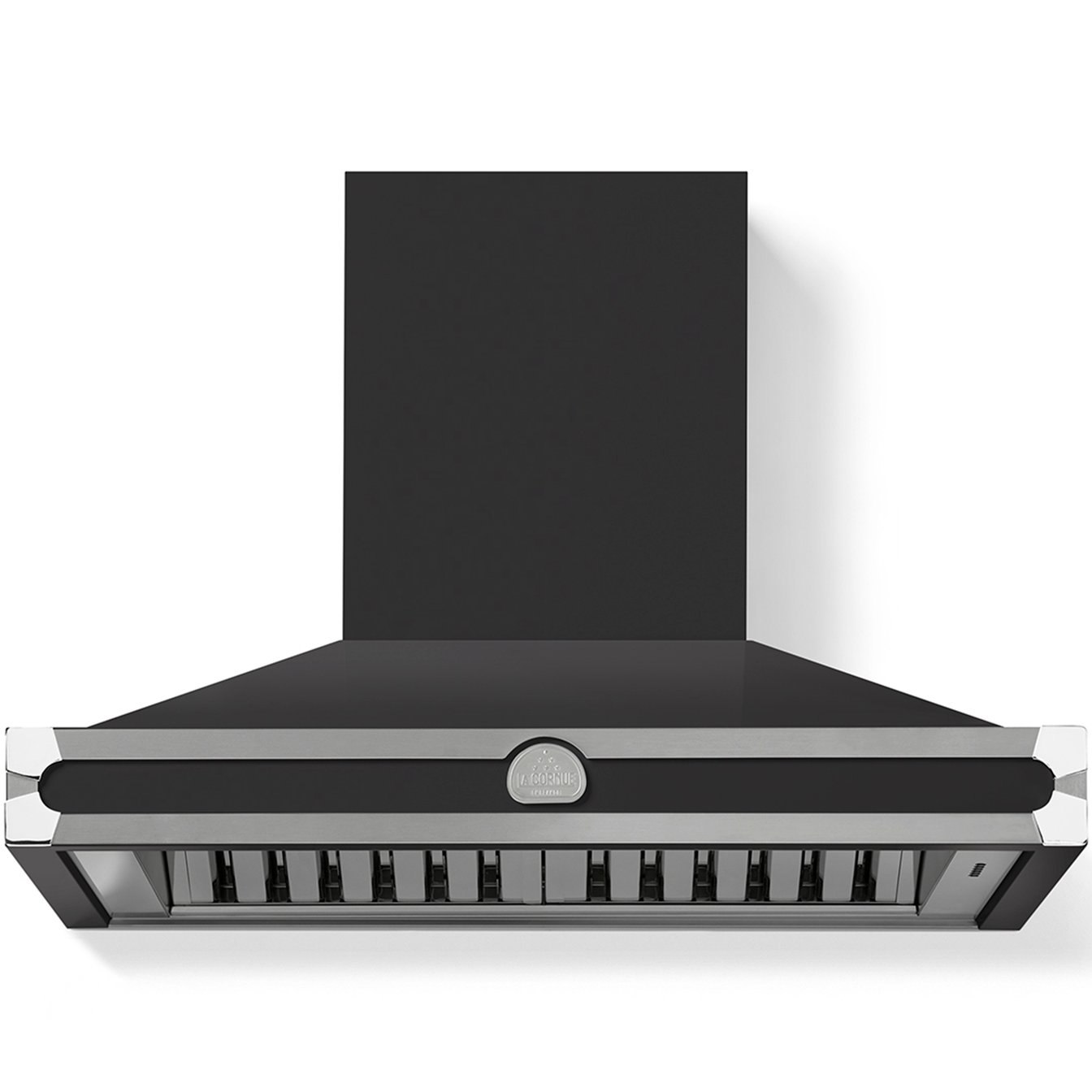 La Cornue 35 inch 600 CFM Chimney Hoodfan with Polished Chrome Detail