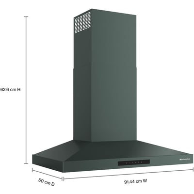 KitchenAid 36 inch 400 CFM Wall-Mount Chimney Hoodfan
