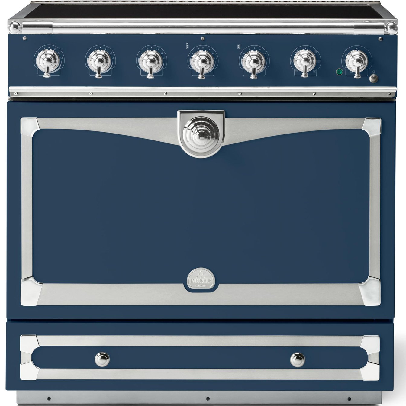 La Cornue 35 inch Single Oven Induction Range with Polished Chrome Detail