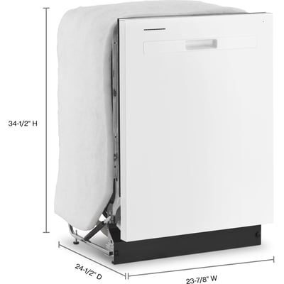 Whirlpool 4 Cycle Dishwasher with Hidden Controls