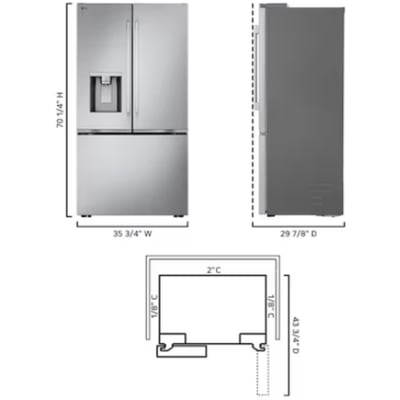 LG 23.7 cu.ft. Counter-Depth French-Door Refrigerator