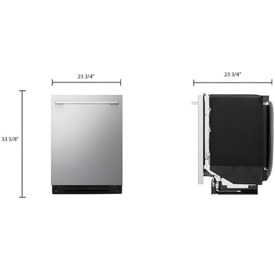 LG 24-inch 39 dB Dishwasher with Hidden Controls and Third Rack