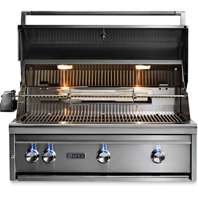 Lynx Professional Built-in 4 Burner Liquid Propane BBQ Grill with Ceramic Burners and Rotisserie