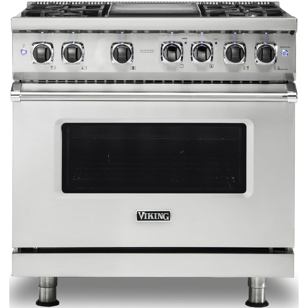 Viking 36 inch Single Oven Dual Fuel Range
CVDR5366BSSLP