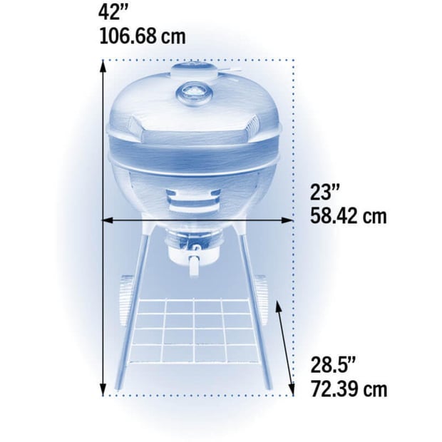 Napoleon Professional Freestanding 22 inch Charcoal Kettle Barbecue Grill