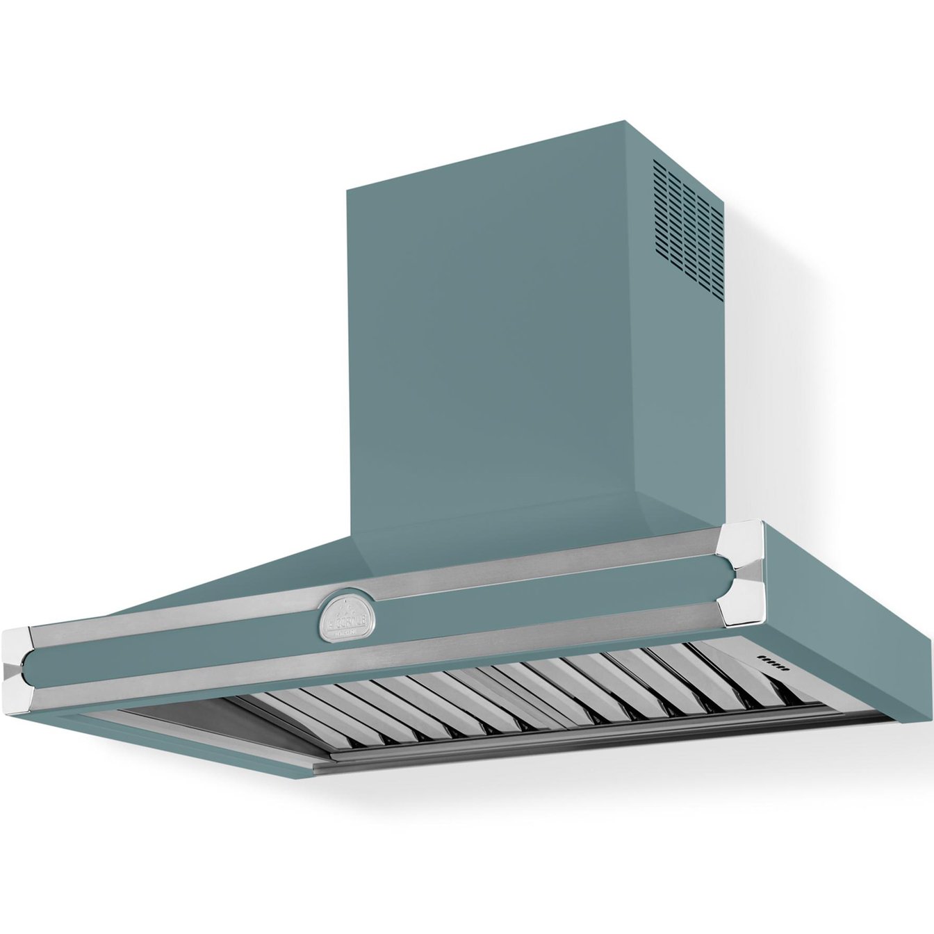 La Cornue 35 inch 600 CFM Chimney Hoodfan with Polished Chrome Detail