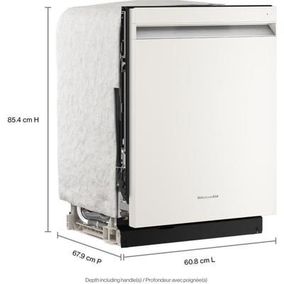 KitchenAid 24 inch 44 dBA 5 Cycle Dishwasher with Hidden Controls and Third Rack