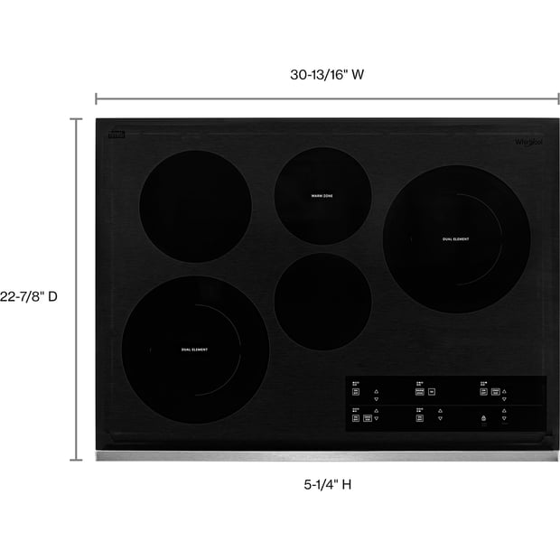 Whirlpool 30 inch Electric Cooktop