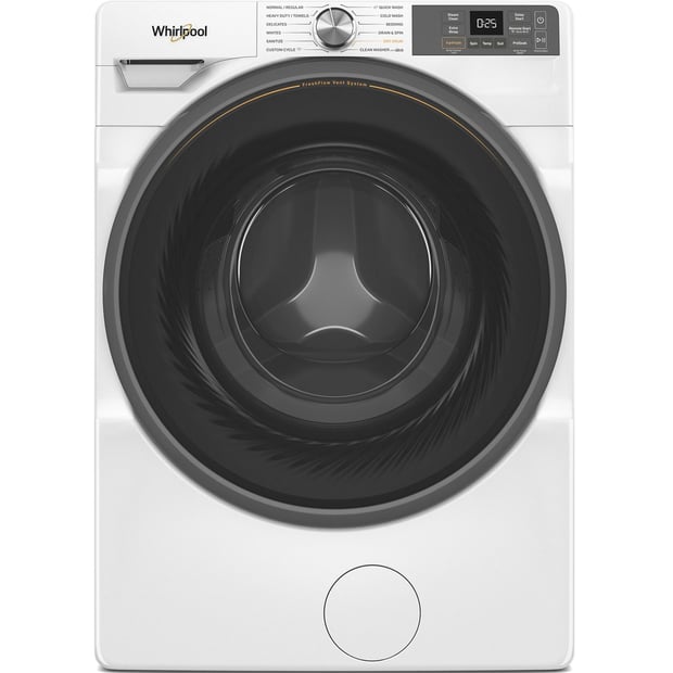 Whirlpool White 7.4 cu.ft. Stackable Electric Dryer and 5.2 cu.ft. Stackable Front Load Washer