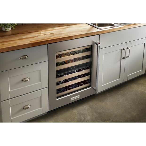 KitchenAid Freestanding or Built-in 24 inch 4.97 cu.ft Wine Cooler