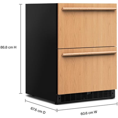 KitchenAid Built-in 24 inch 4.44 cu.ft. Refrigerator Drawers