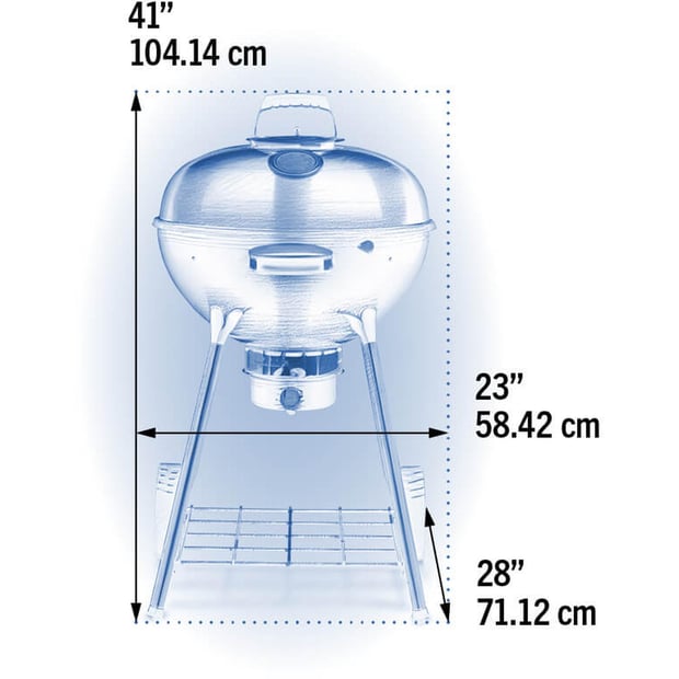 Napoleon Premium Freestanding 22 inch Charcoal Kettle Barbecue Grill