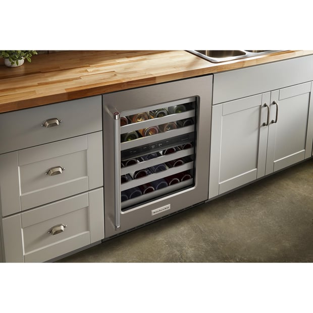 KitchenAid Freestanding or Built-in 24 inch 4.97 cu.ft Wine Cooler