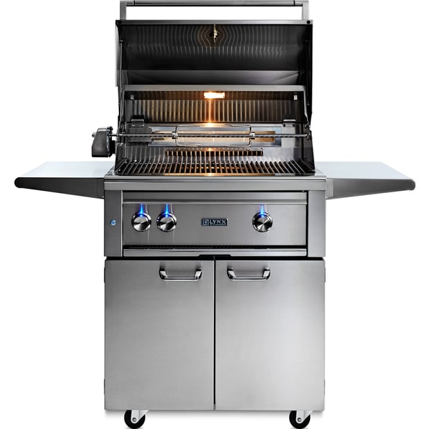 Lynx Professional Freestanding 3 Burner Natural Gas BBQ Grill with Trident Infrared Burner and Rotisserie