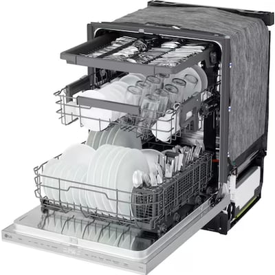 LG 24 inch 46 dBA Dishwasher with Hidden Controls and Third Rack