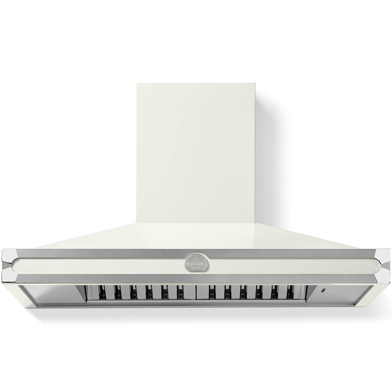 La Cornue 43 inch 600 CFM Chimney Hoodfan with Polished Chrome Detail