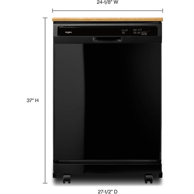 Whirlpool 3 Cycle Portable Dishwasher with Front Controls