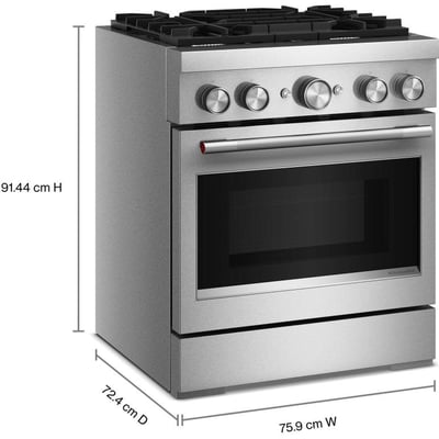 KitchenAid 30 inch Single Oven Dual Fuel Range