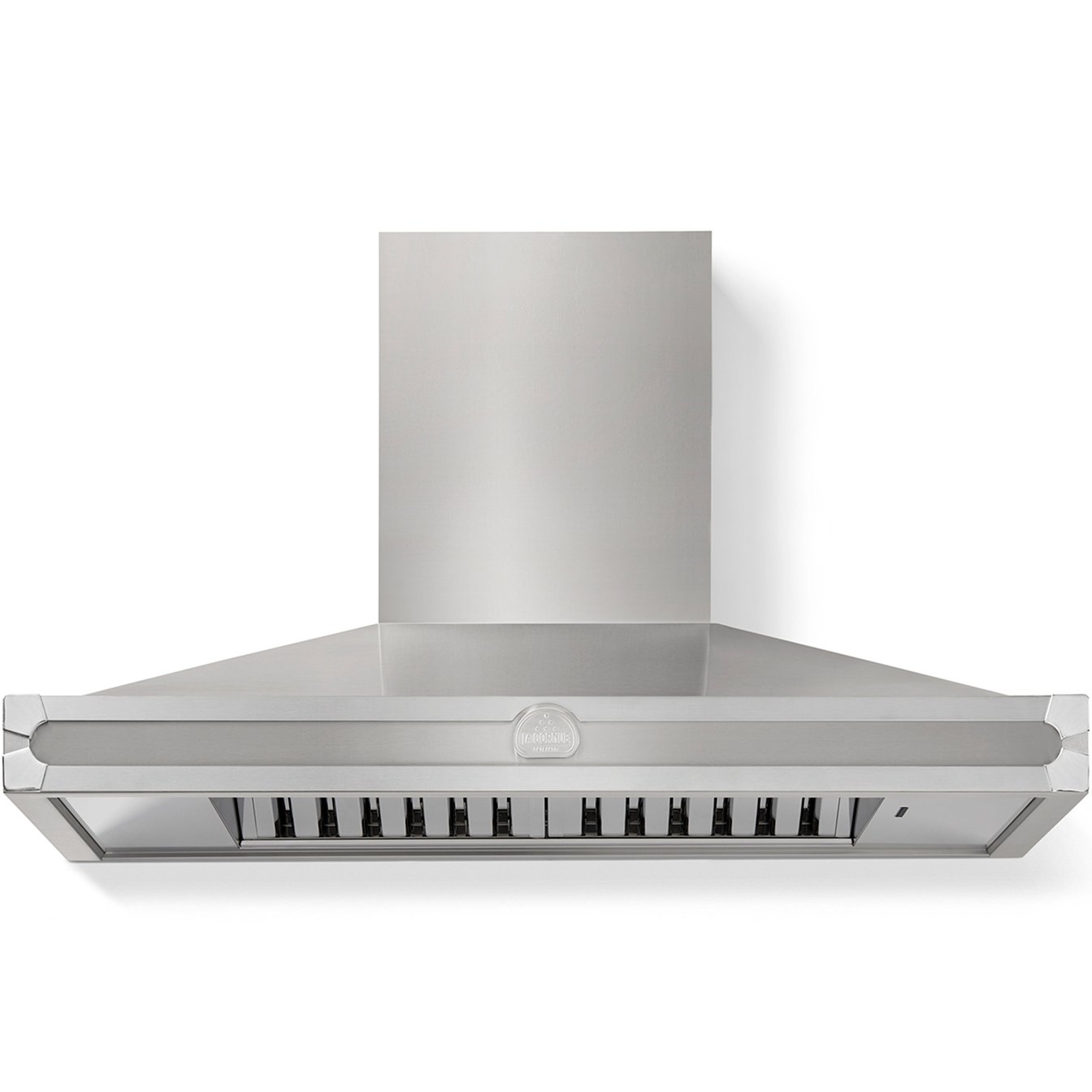 La Cornue 43 inch 600 CFM Chimney Hoodfan with Satin Chrome Detail