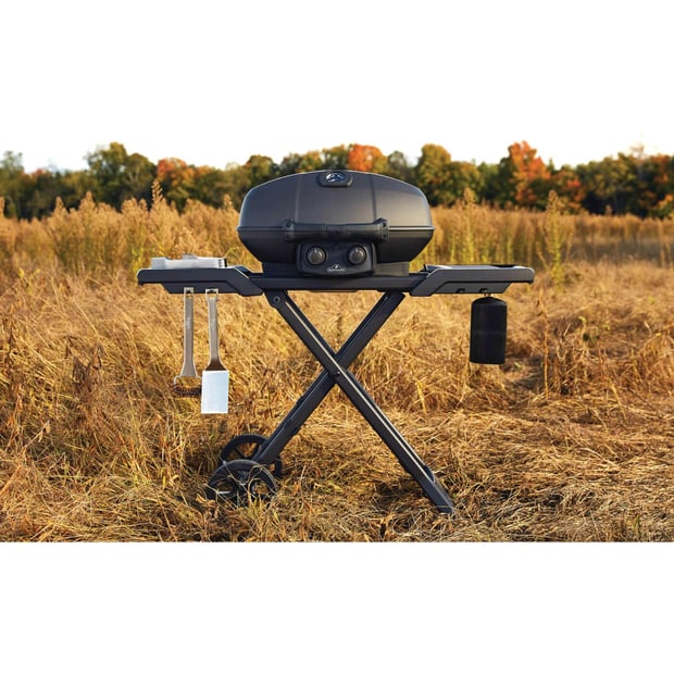 Napoleon Phantom TravelQ PRO285X Freestanding 2 Burner Liquid Propane BBQ Grill with Scissor Cart