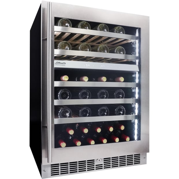 Silhouette Freestanding or Built-in 24 inch 5.3 cu.ft. Wine Cooler
