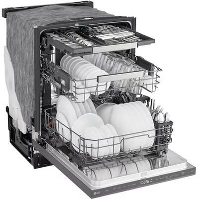 LG 24-inch 46 dBA Dishwasher with Hidden Controls and Third Rack