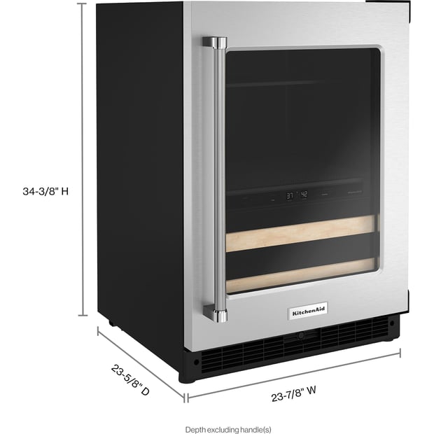 KitchenAid Freestanding or Built-in 24 inch 4.89 cu.ft Beverage Centre