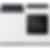 LG White 6.3 cu.ft Top Load Washer and 7.3 cu.ft Front Load Vented Dryer