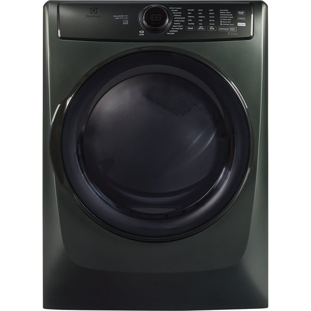 Electrolux Green 5.2 cu.ft. Stackable Front Load Washer and 8.0 cu.ft Electric Steam Vented Dryer