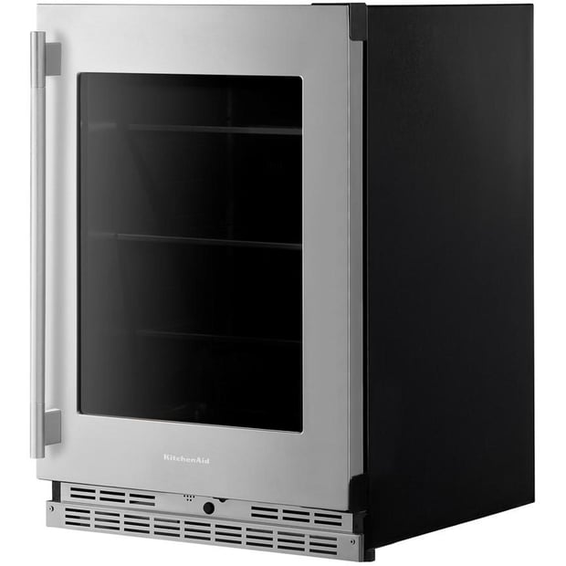 KitchenAid Freestanding or Built-in 24 inch 5.2 cu.ft Compact Bar Refrigerator
